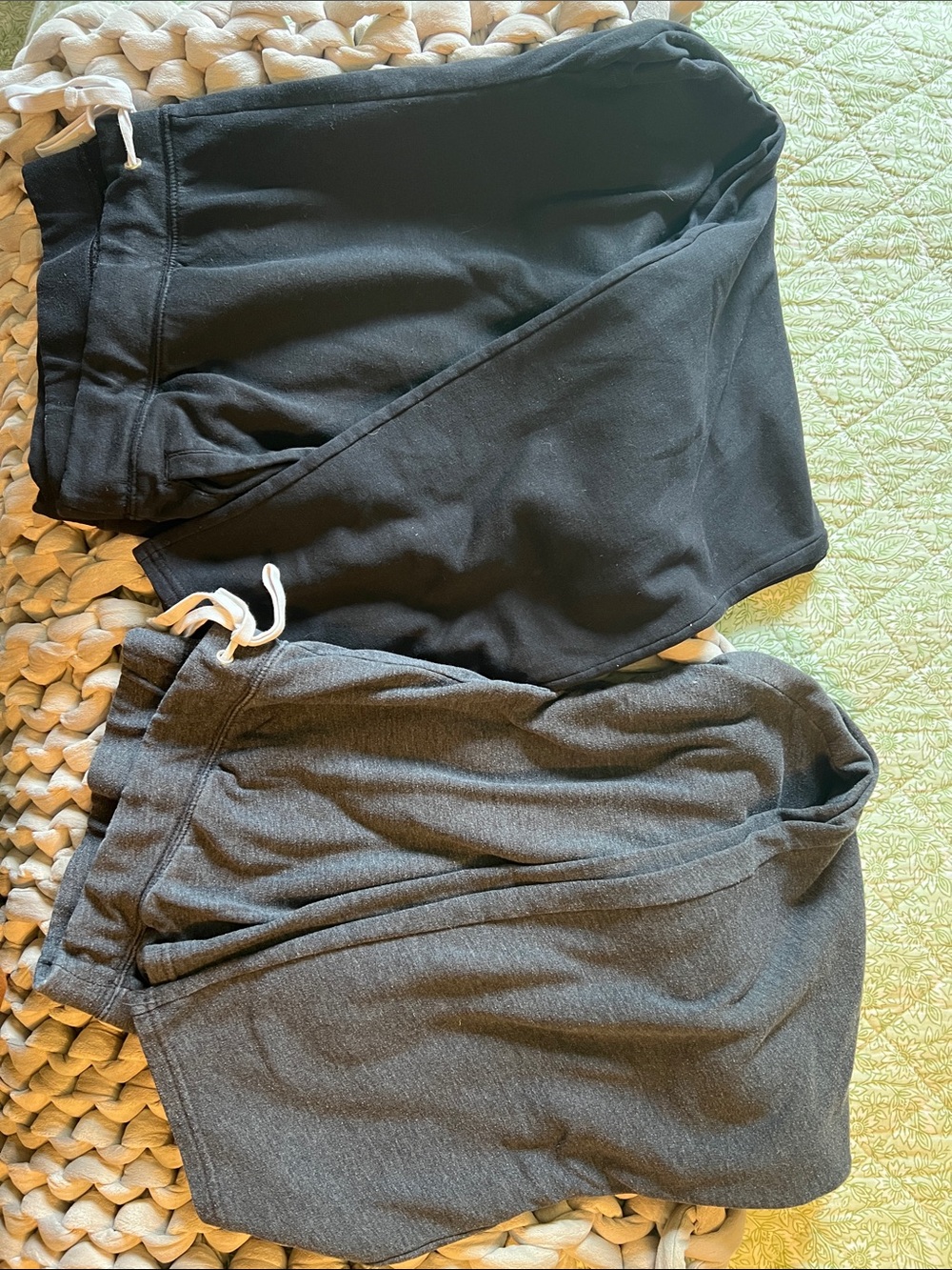 2-Pack Cozy Drawstring Sweatpants bundle - Black & Charcoal